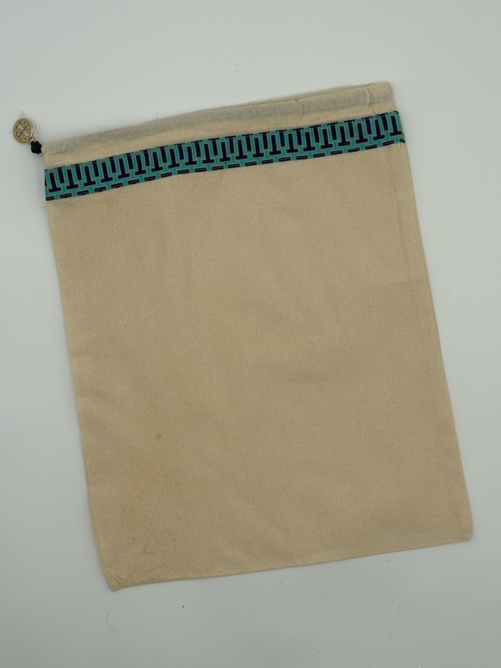 Tory Burch‎ Linen Dust Bag Drawstring Storage Pouch Logo
